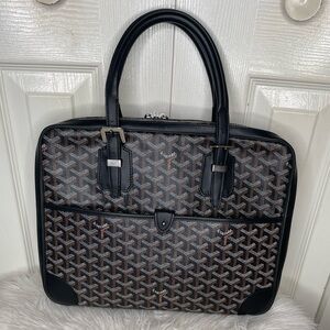 GOYARD Goyardine Ambassade Briefcase PM Black